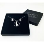 Set Halskette und Ohrstecker silber