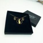 Set Halskette und Ohrstecker gold